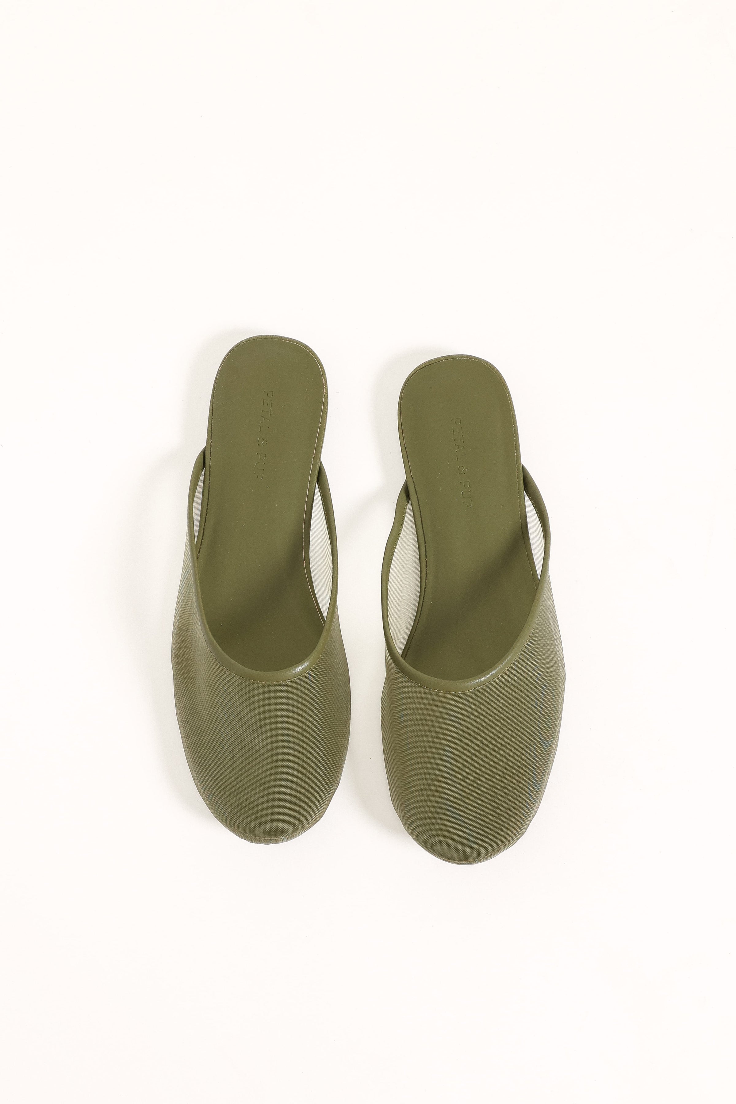 SHOES Gabrielle Mesh Flat - Olive Green