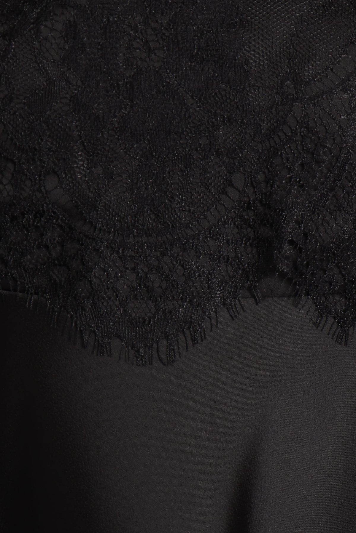 TOPS Bernie Lace Overlay Top - Black