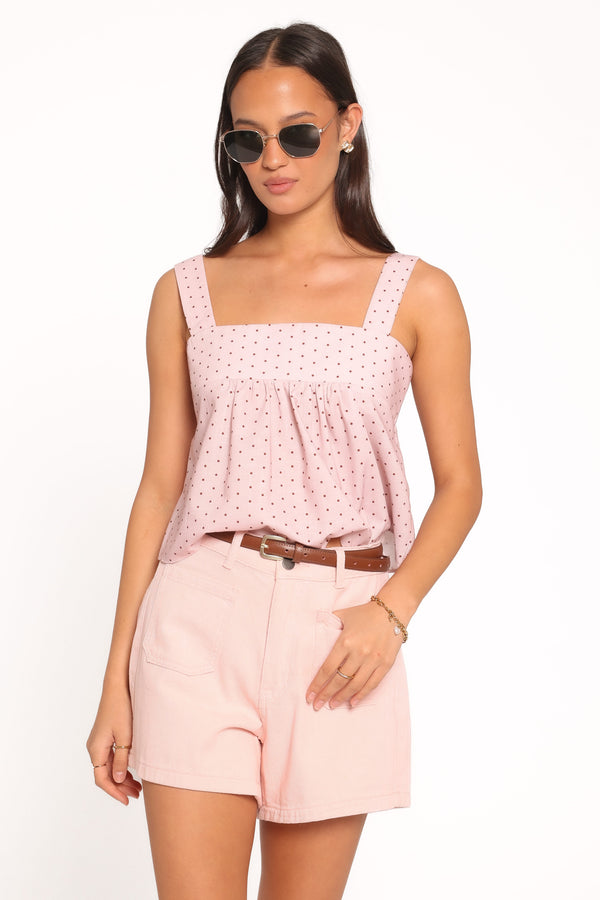TOPS Bronti Top - Pink Dot
