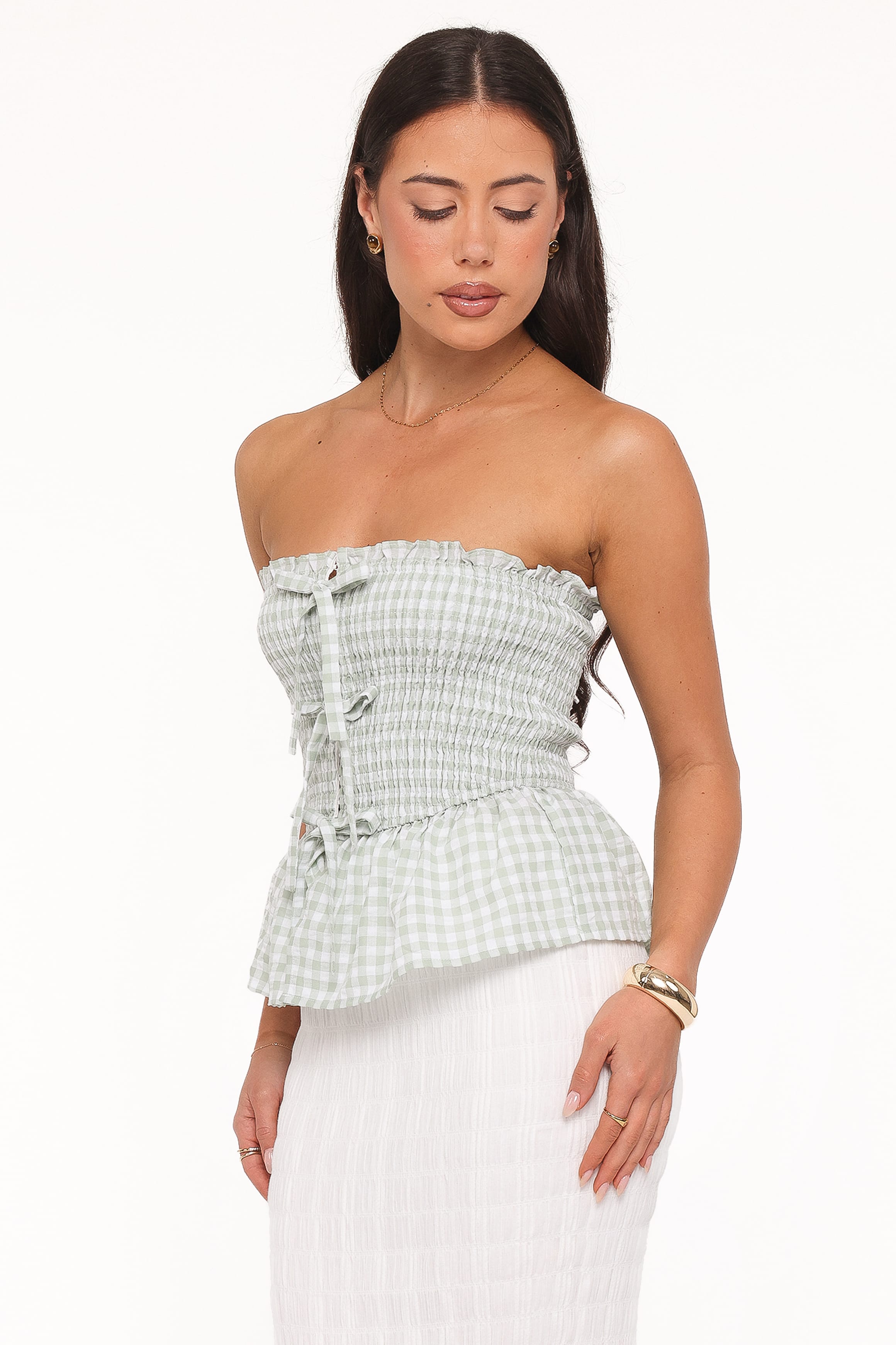 TOPS Carina Bow Top - Mint