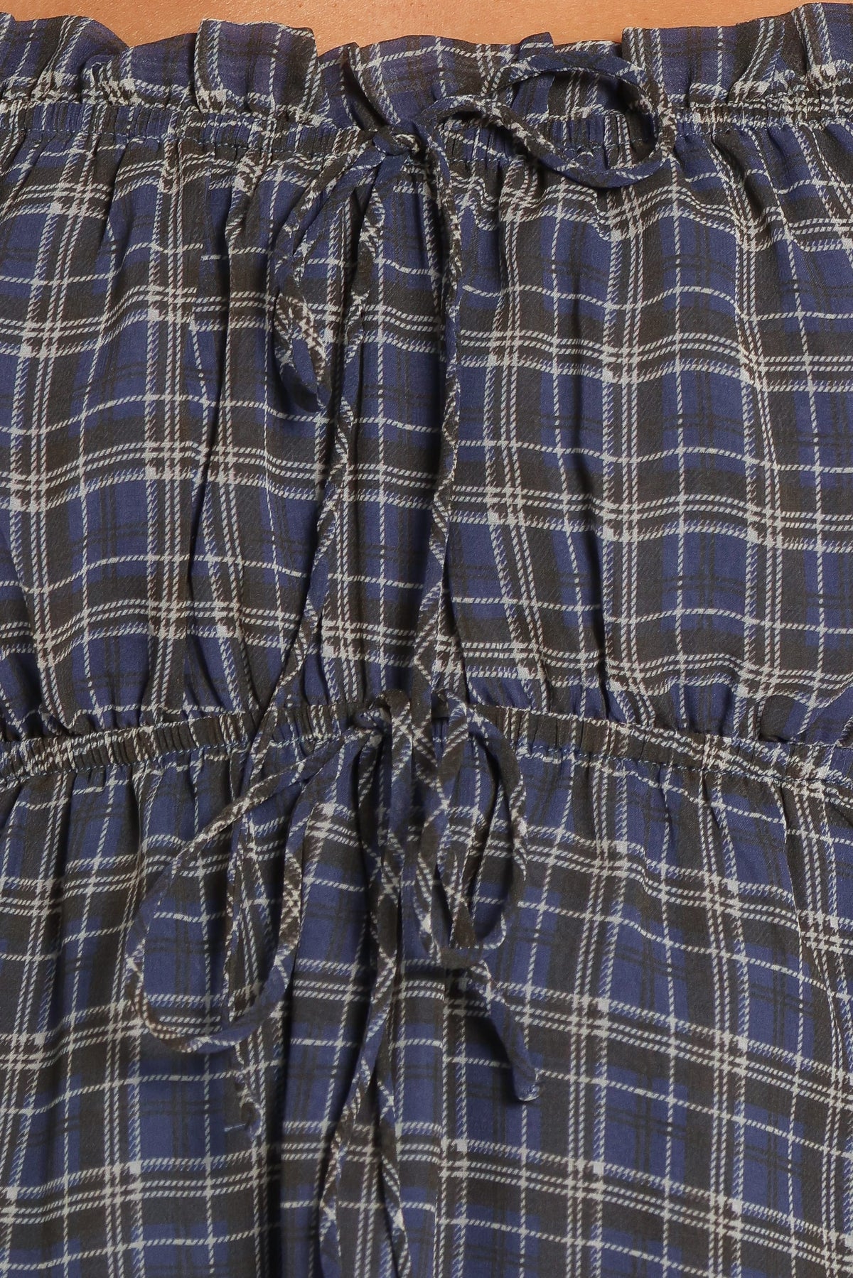 TOPS Devana Top - Blue Plaid