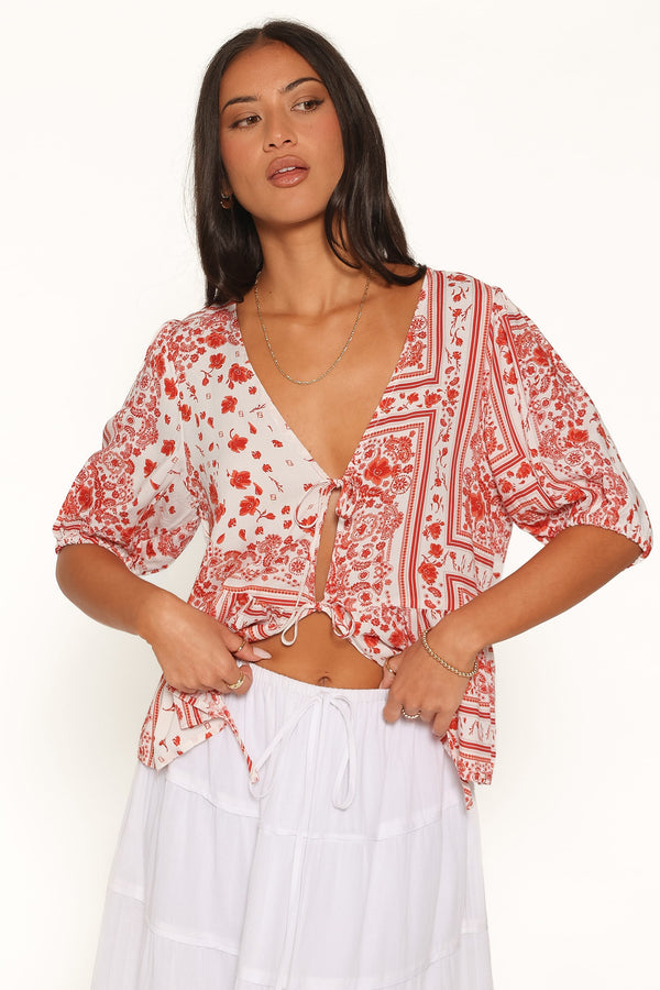 TOPS Dory Top - Red Bandana