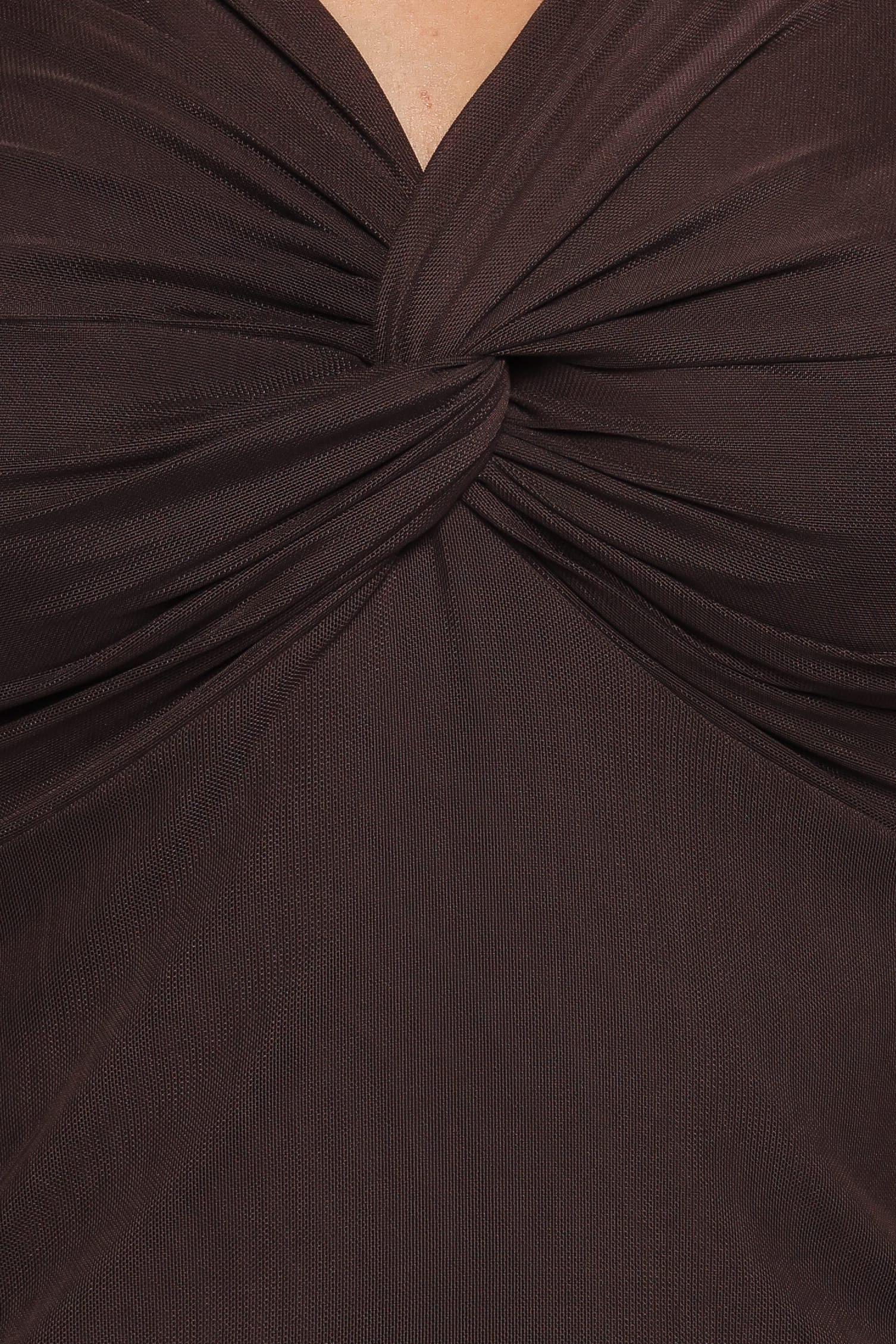 TOPS Ellera Mesh Top - Brown