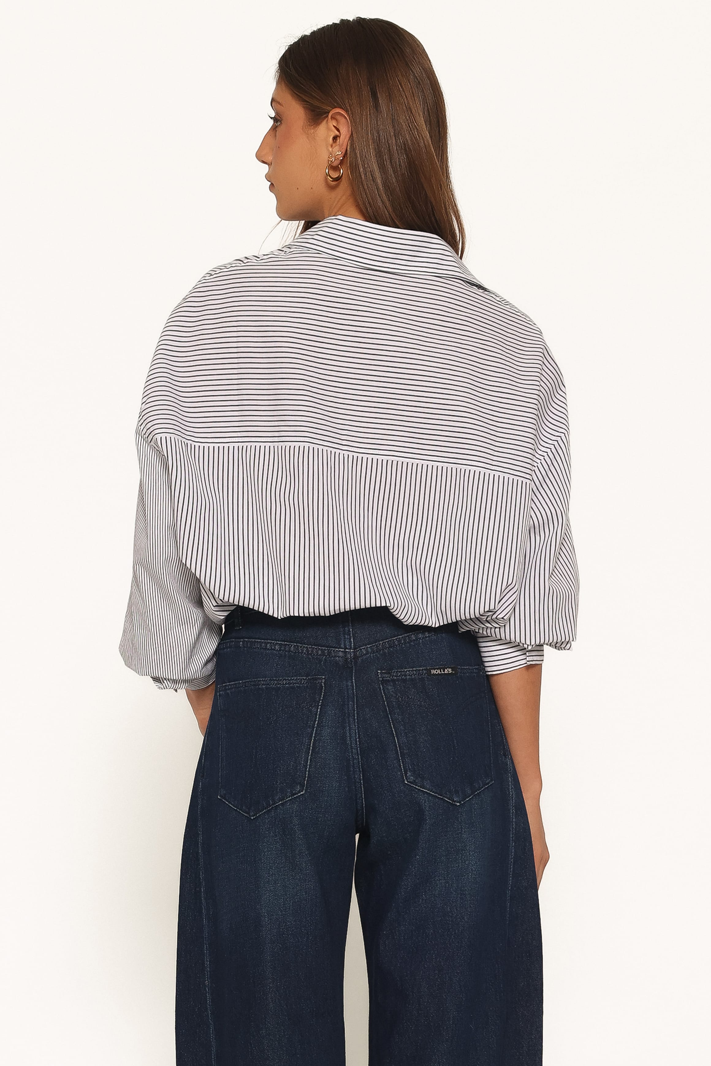 TOPS Elva Oversized Shirt - Black Stripe