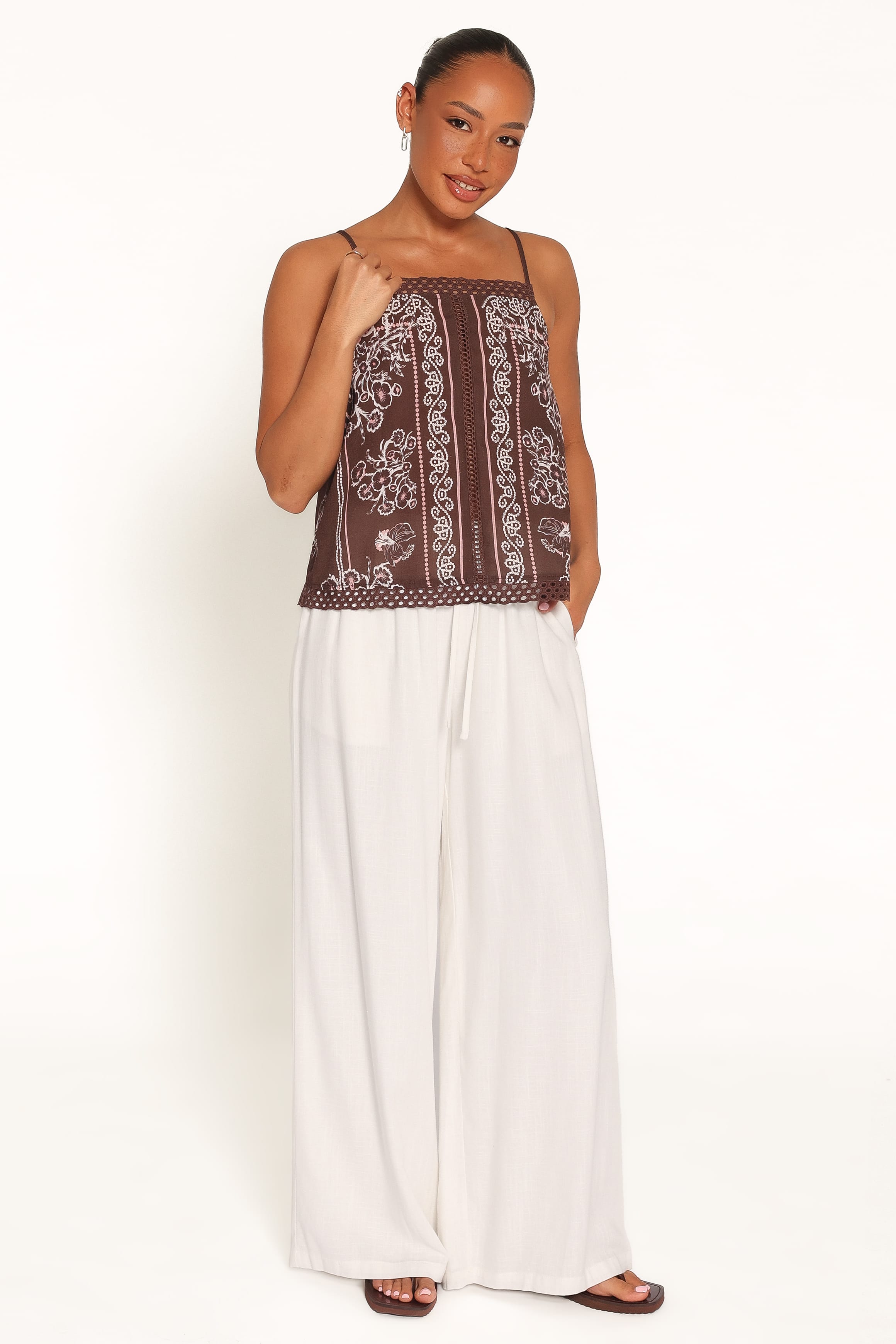 TOPS Erina Tank - Brown Bandana