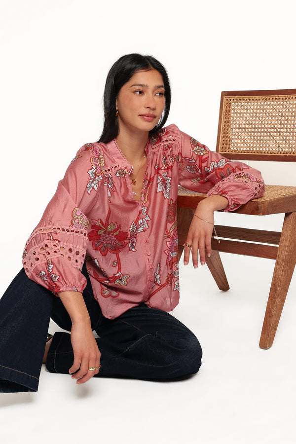 TOPS Eugenia Top - Pink Floral