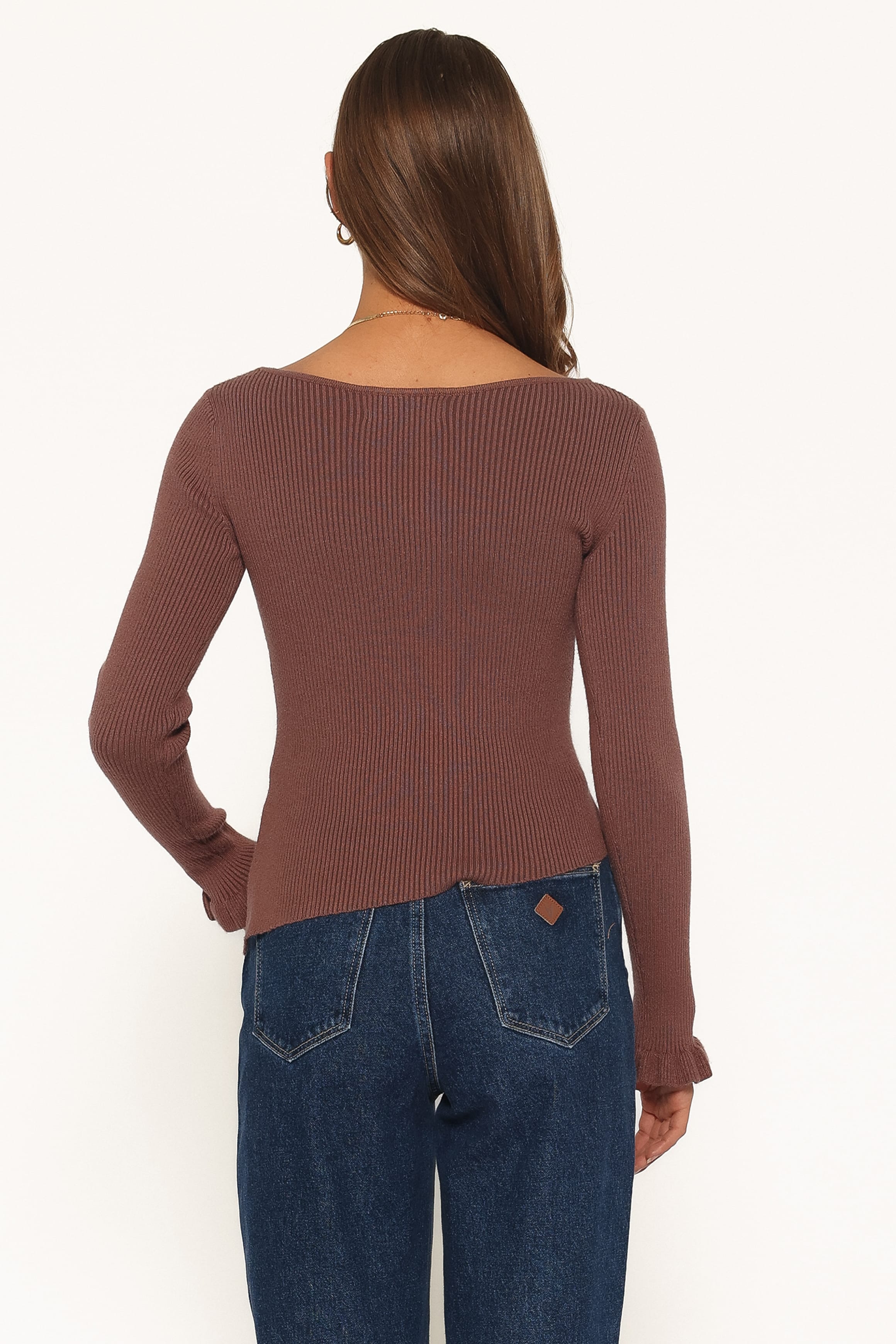 TOPS Fiana Knitted Top - Brown
