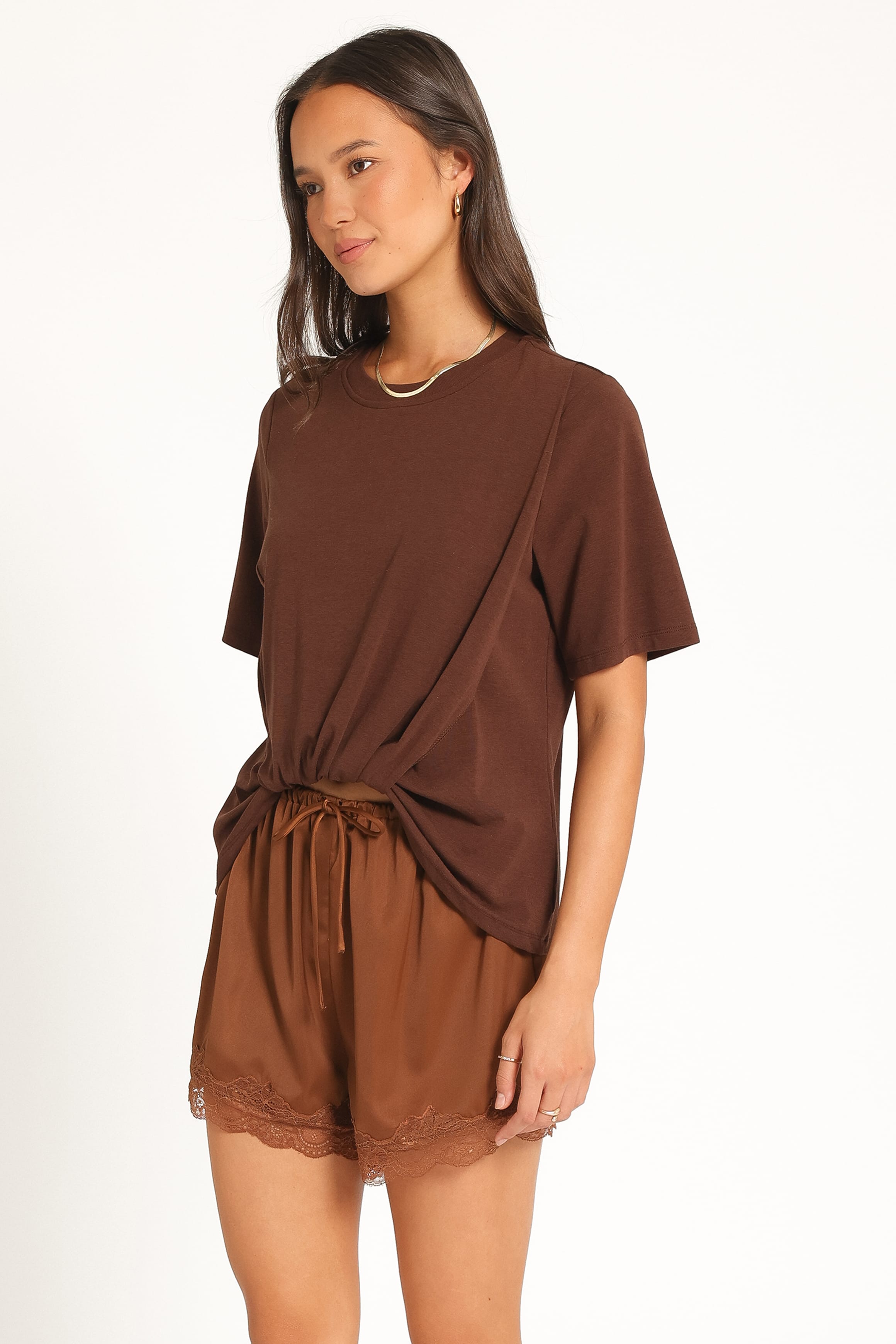 TOPS Landon Knit Top - Chocolate