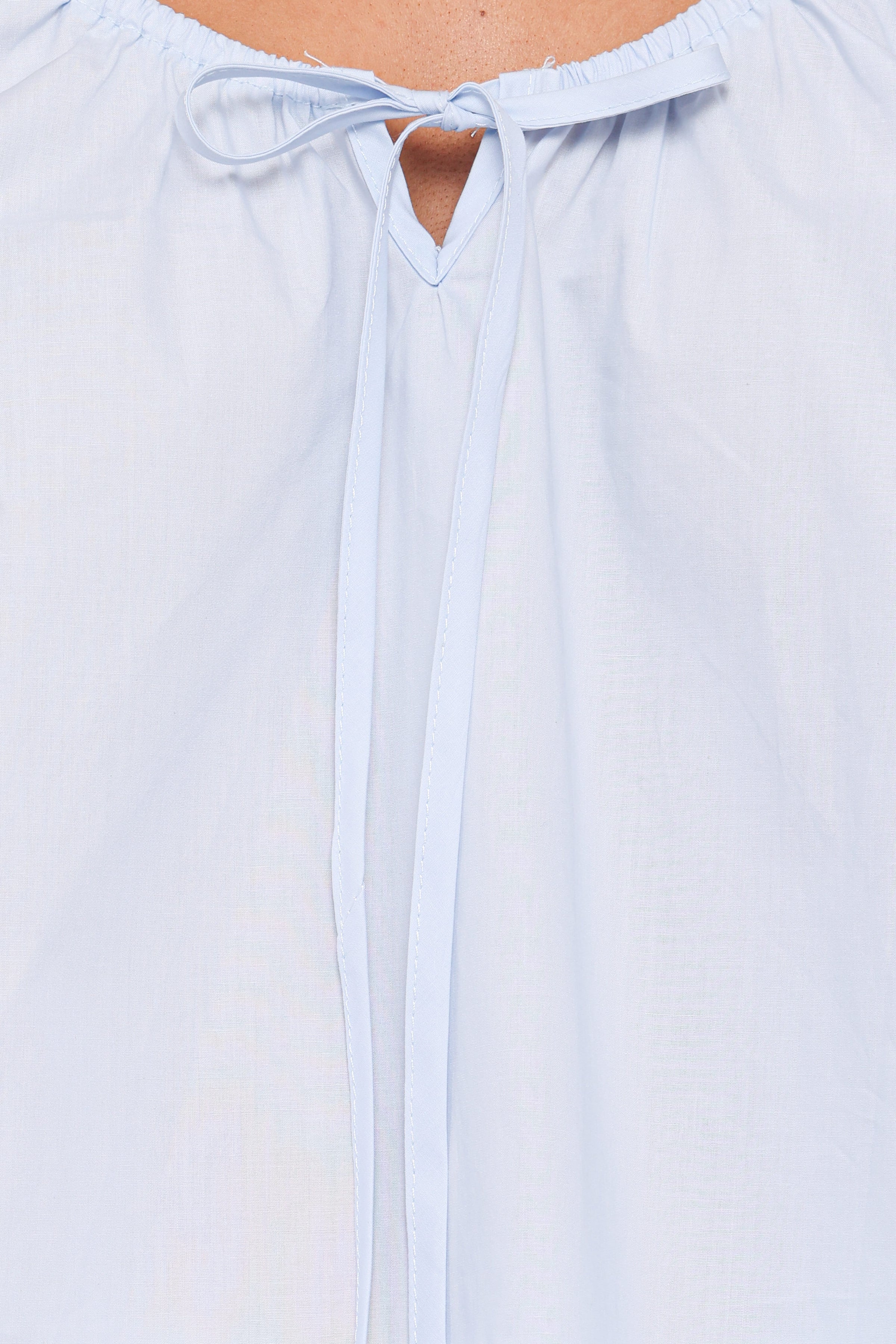 TOPS Lawrence Tie Scoop Top - Light Blue