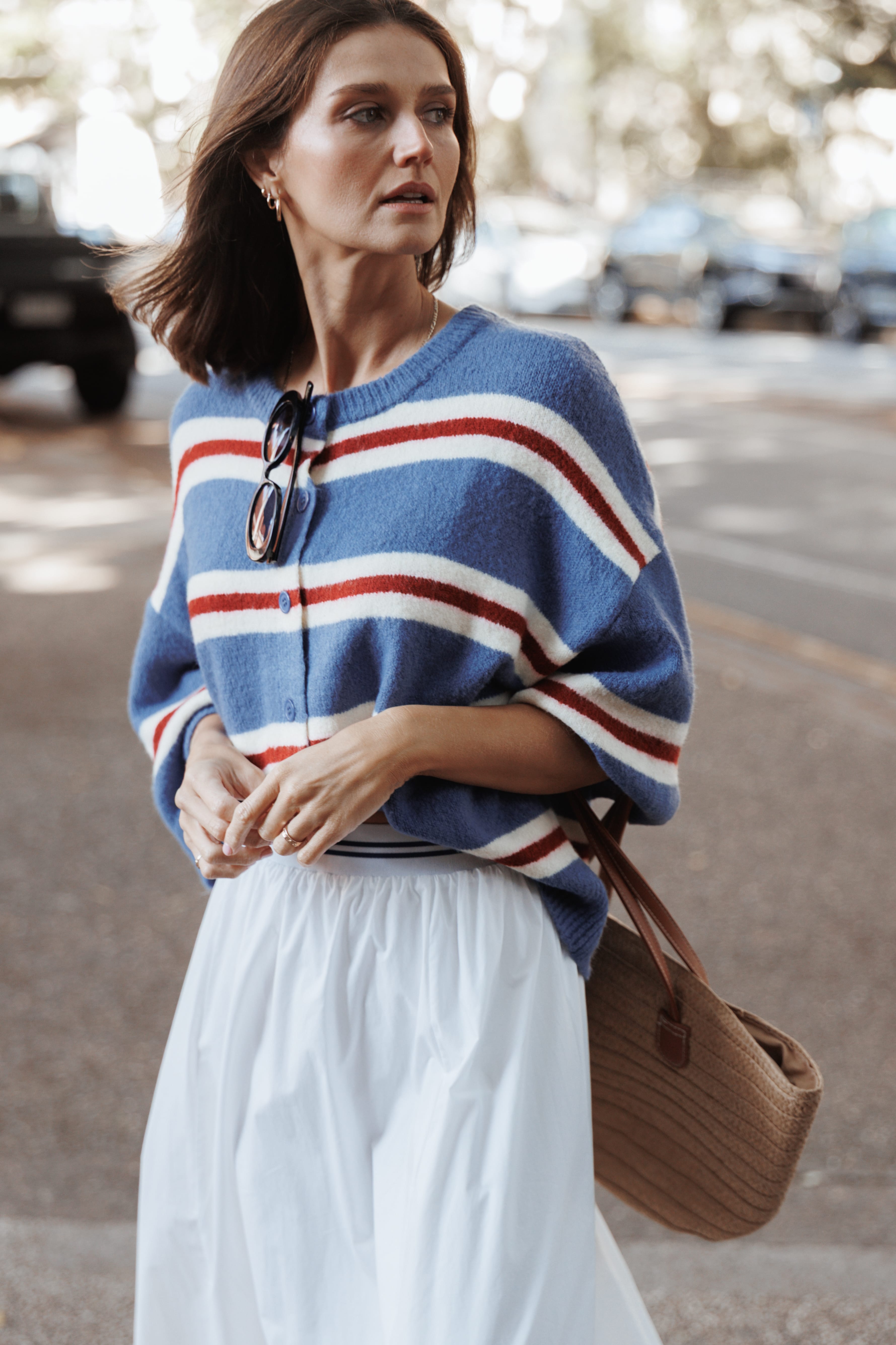TOPS Lilith Knit Top - Blue Stripe