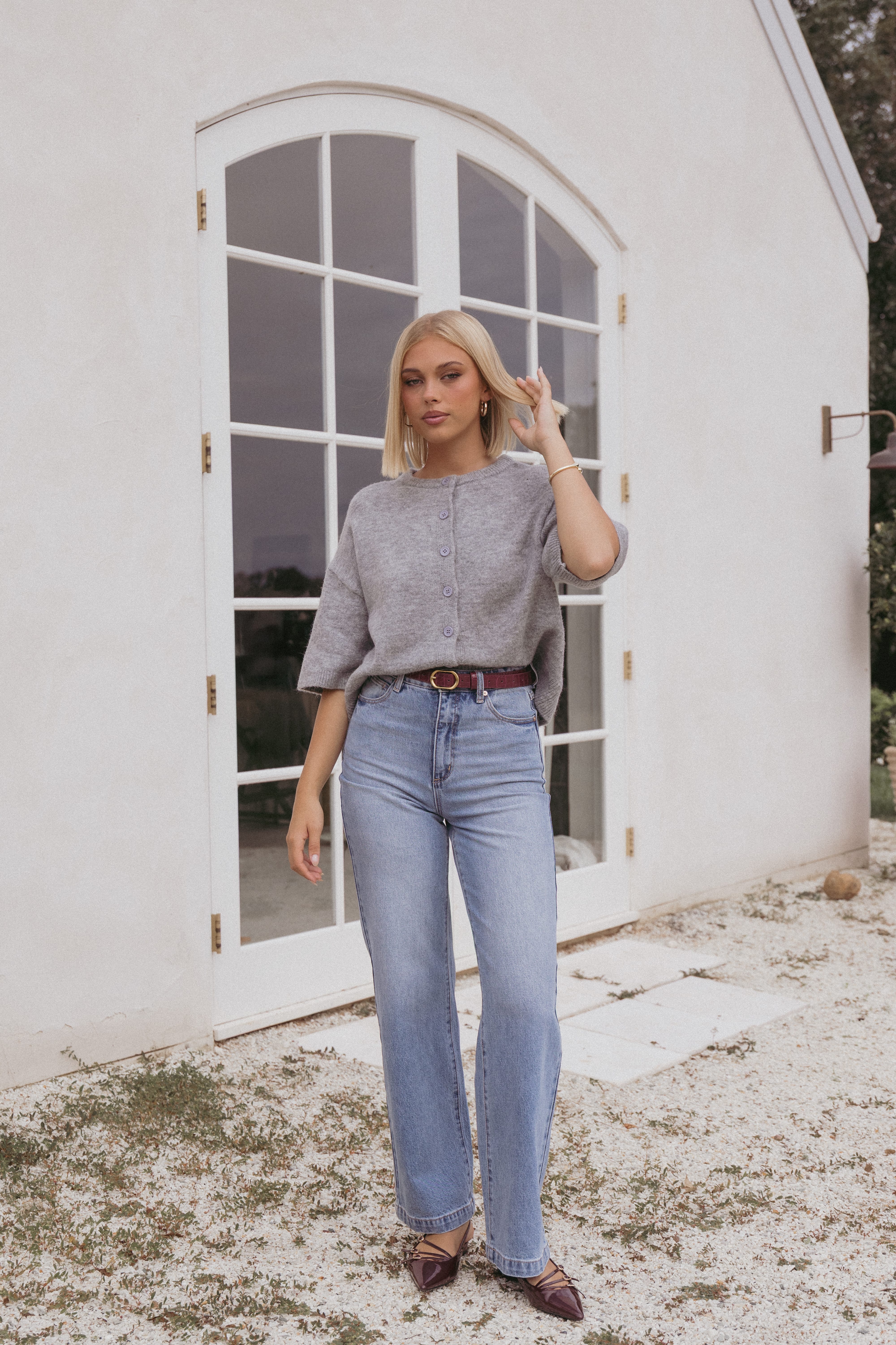 TOPS Lilith Knit Top - Grey