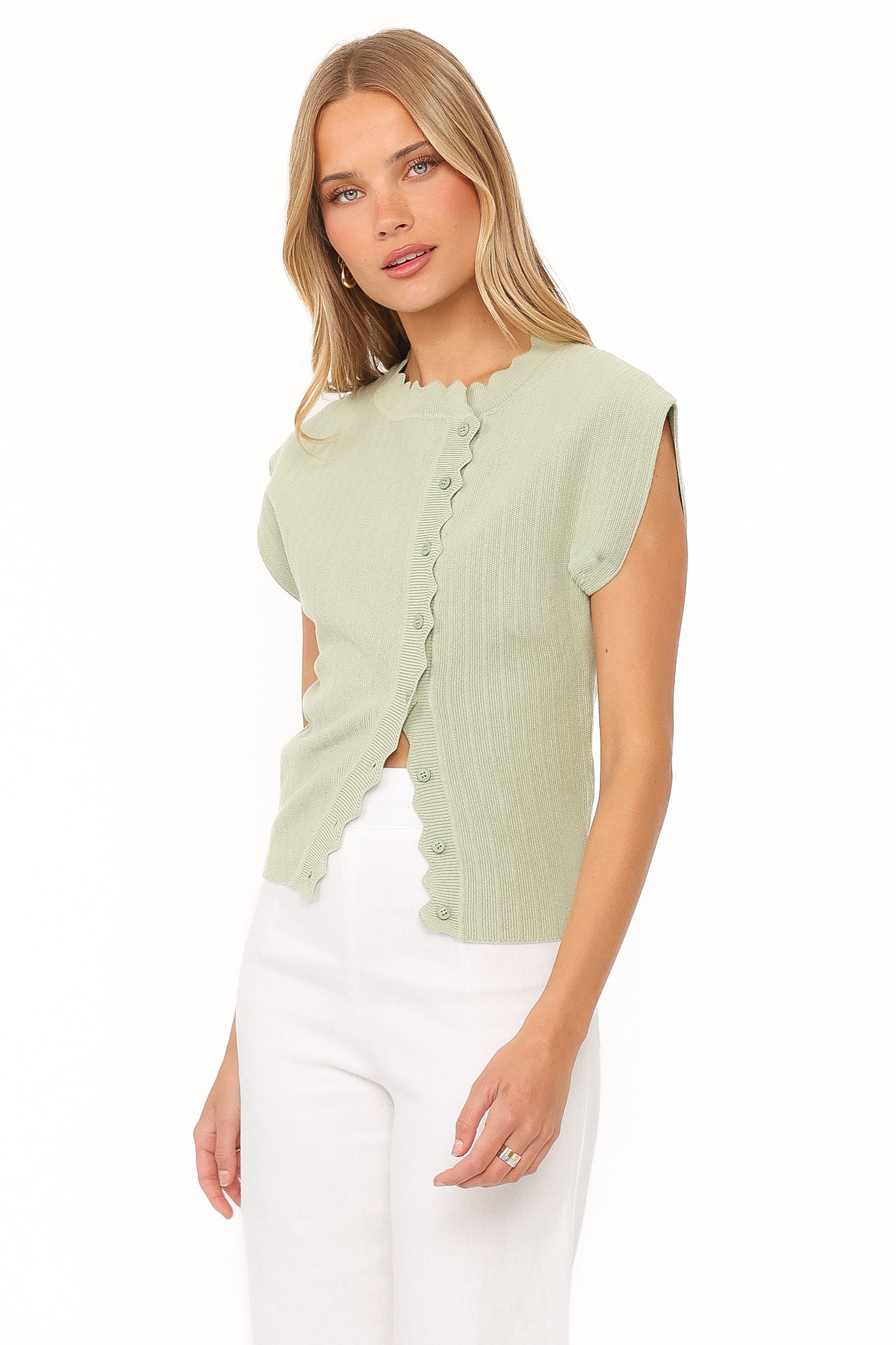 TOPS Mackie Knit Top - Sage