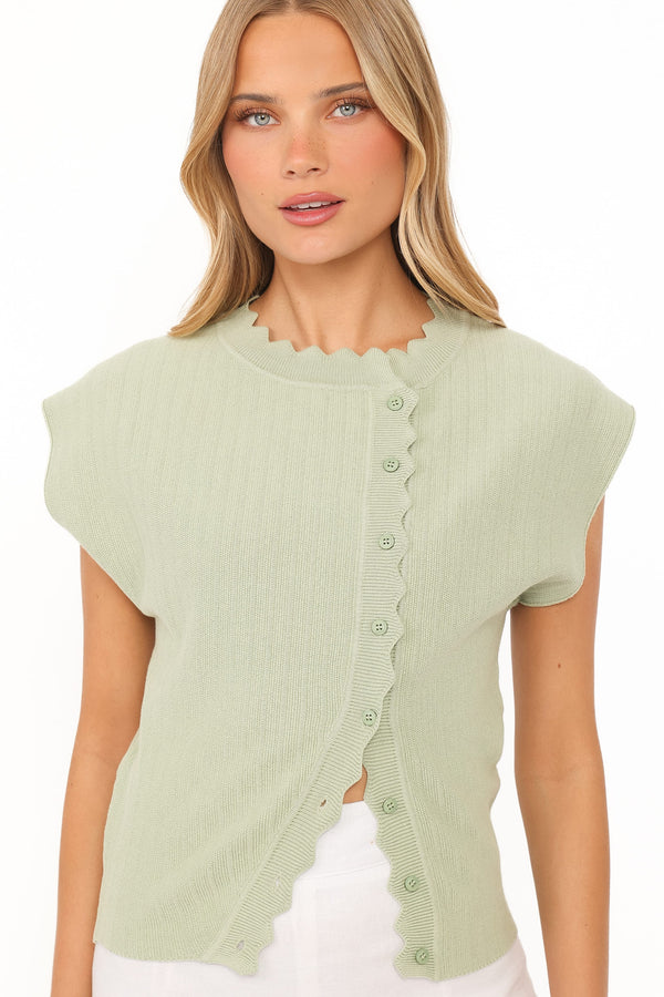TOPS Mackie Knit Top - Sage