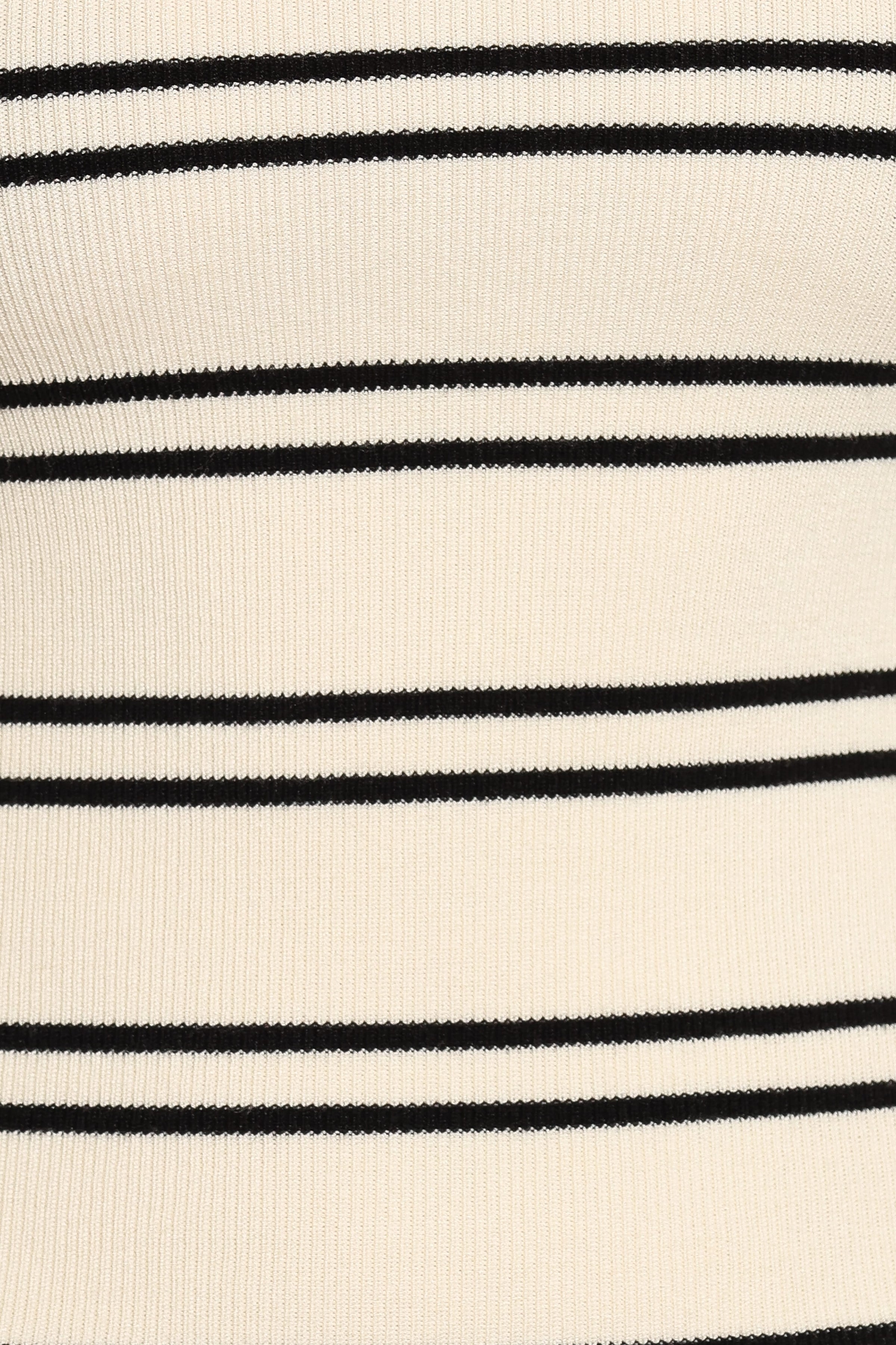 TOPS Presley Knit Top - Cream Black Stripe