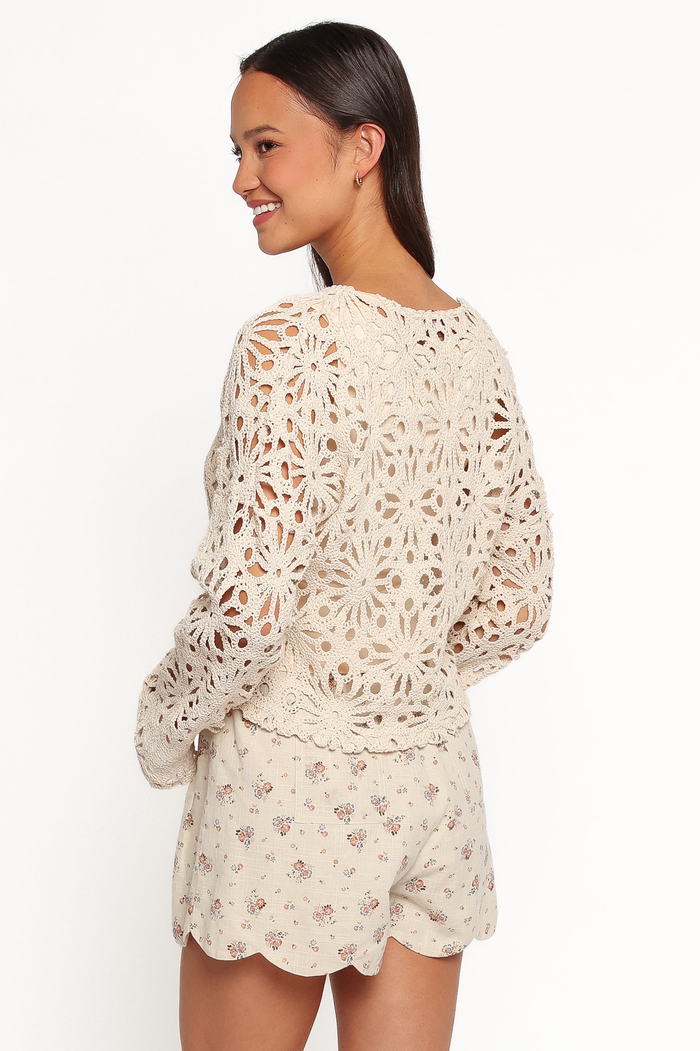 TOPS Rowley Crochet Top - Natural