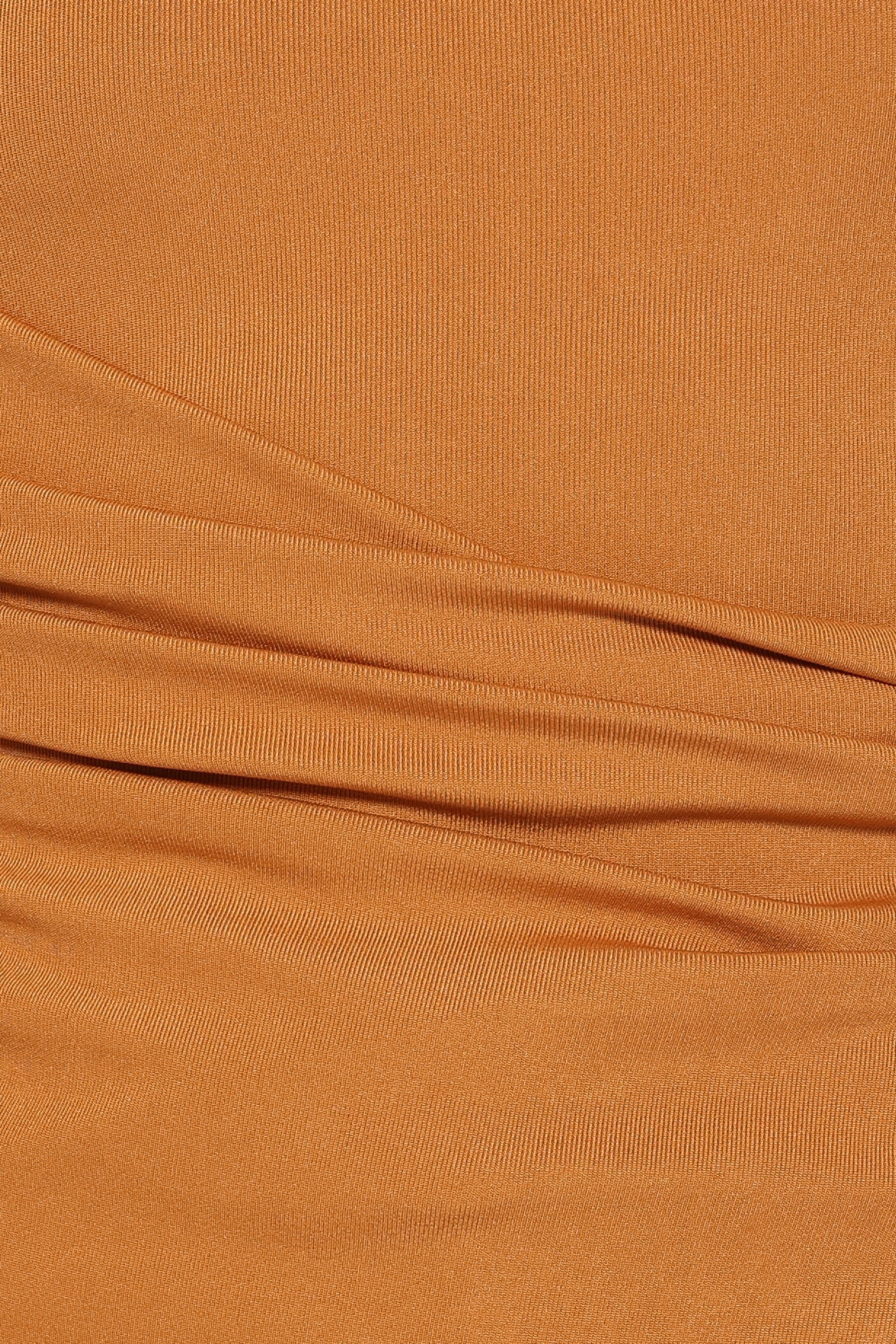 TOPS Velda Draped Knit Top - Toffee Brown