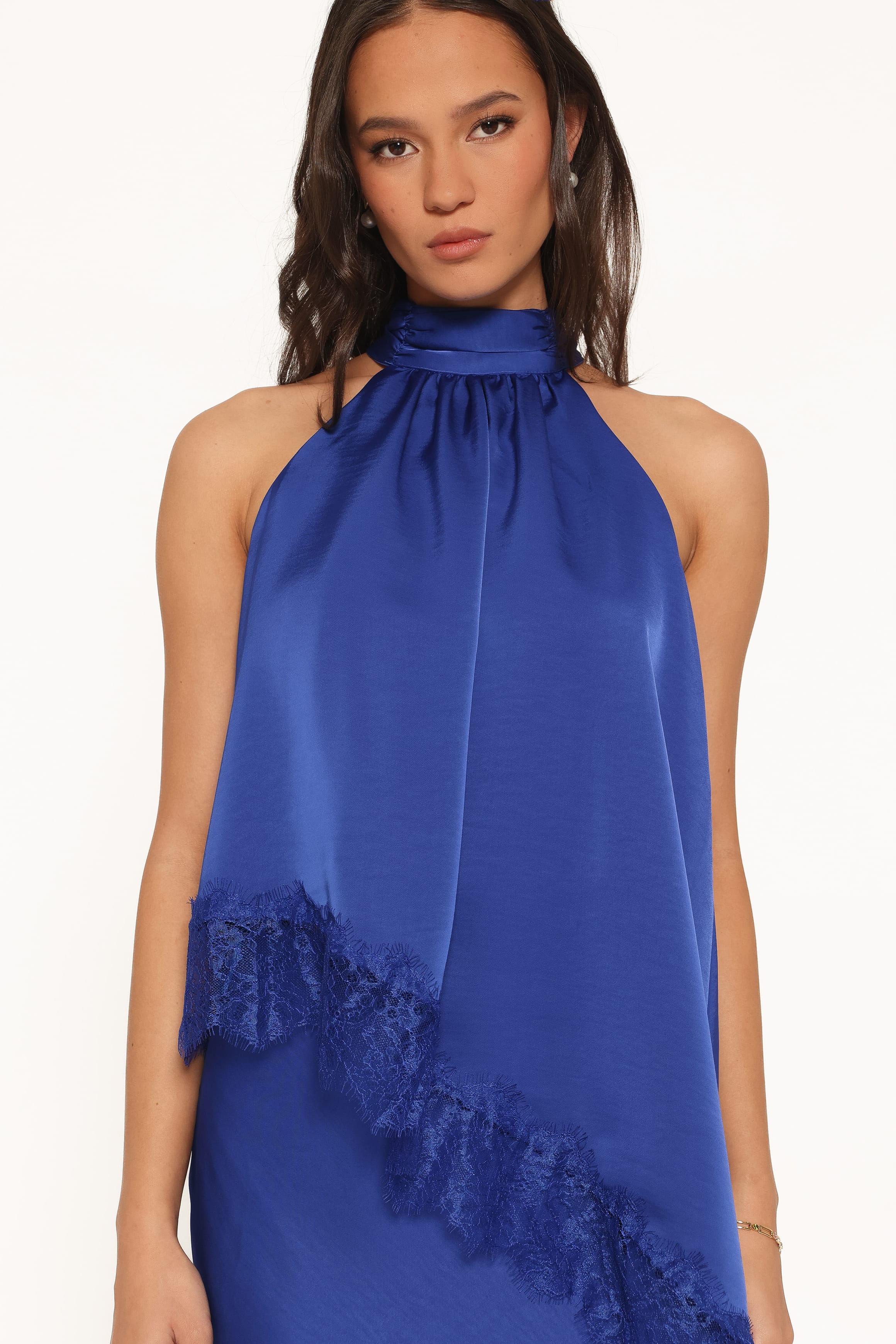 TOPS Zarni Halter Top - Lapis Blue