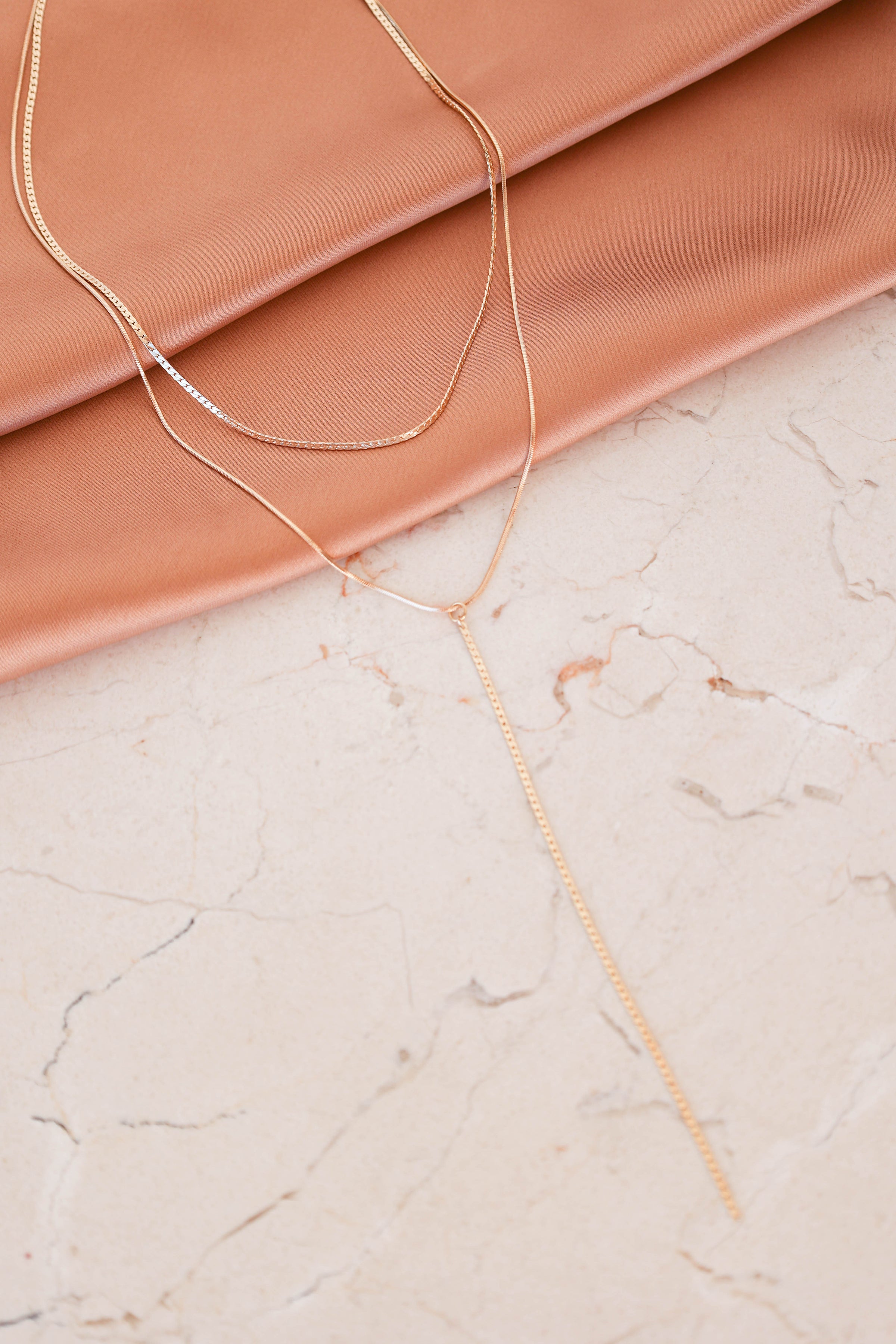 Petal and Pup USA ACCESSORIES Addison Layered Necklace - Gold One Size