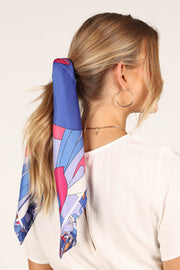 Petal and Pup USA ACCESSORIES Bambina Hair Scarf - Blue Multi One Size