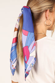 Petal and Pup USA ACCESSORIES Bambina Hair Scarf - Blue Multi One Size