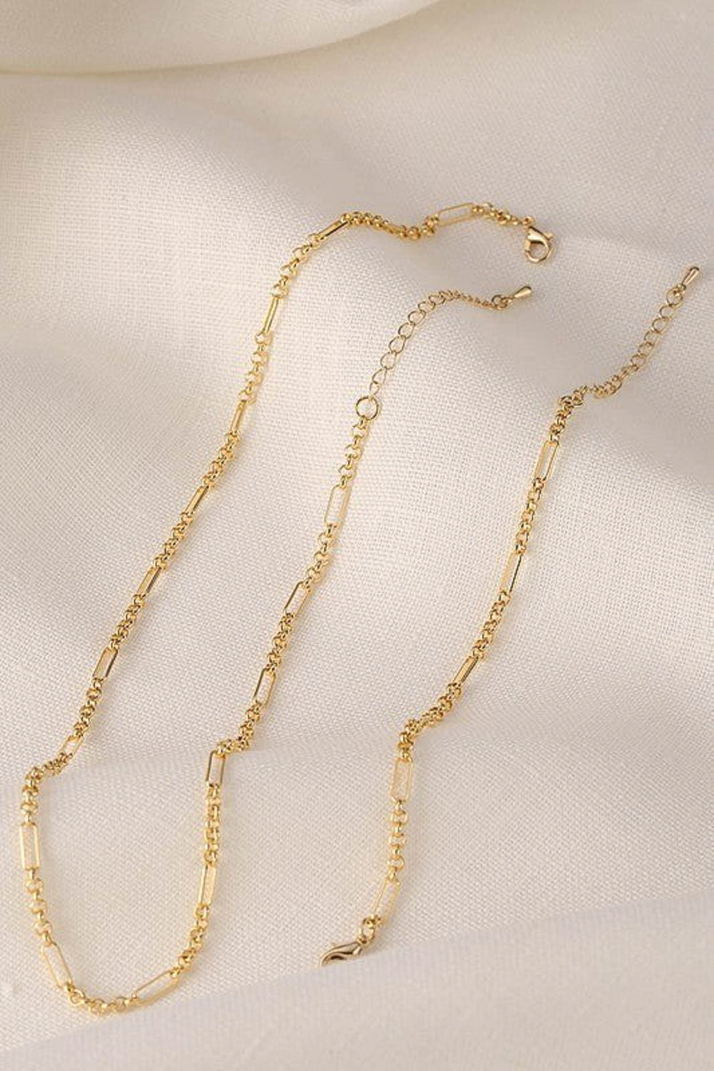 Petal and Pup USA ACCESSORIES Chain Bracelet and Necklace Set- Gold One Size