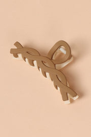 Petal and Pup USA ACCESSORIES Connie Two Tone Hairclip - White/Tan One Size
