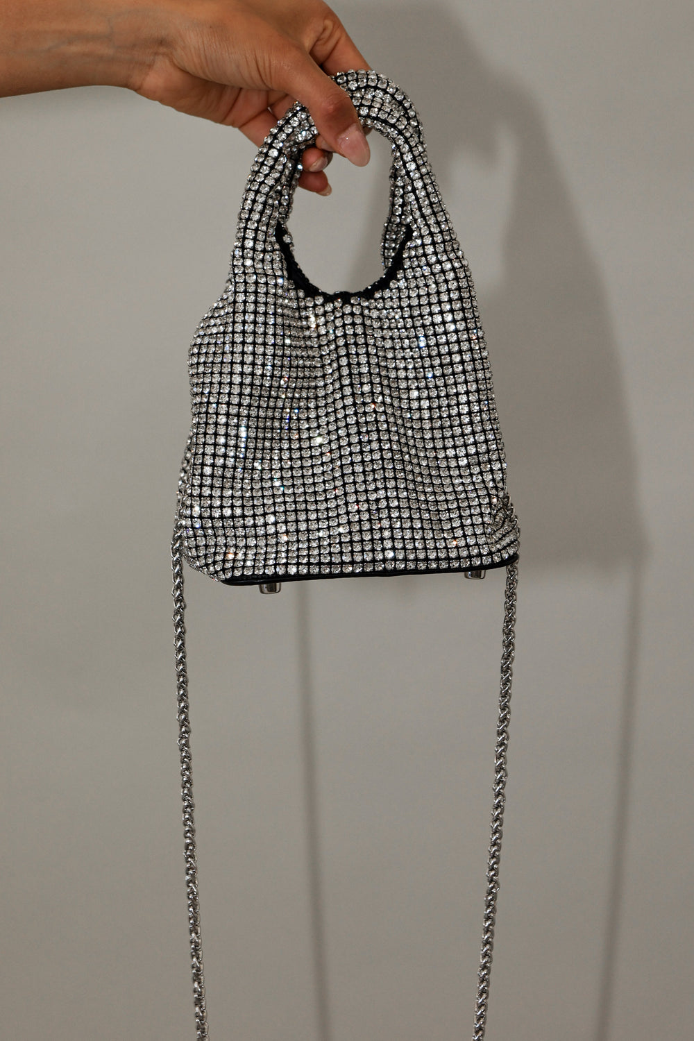Petal and Pup USA ACCESSORIES Demie Rhinestone Bag - Silver One Size