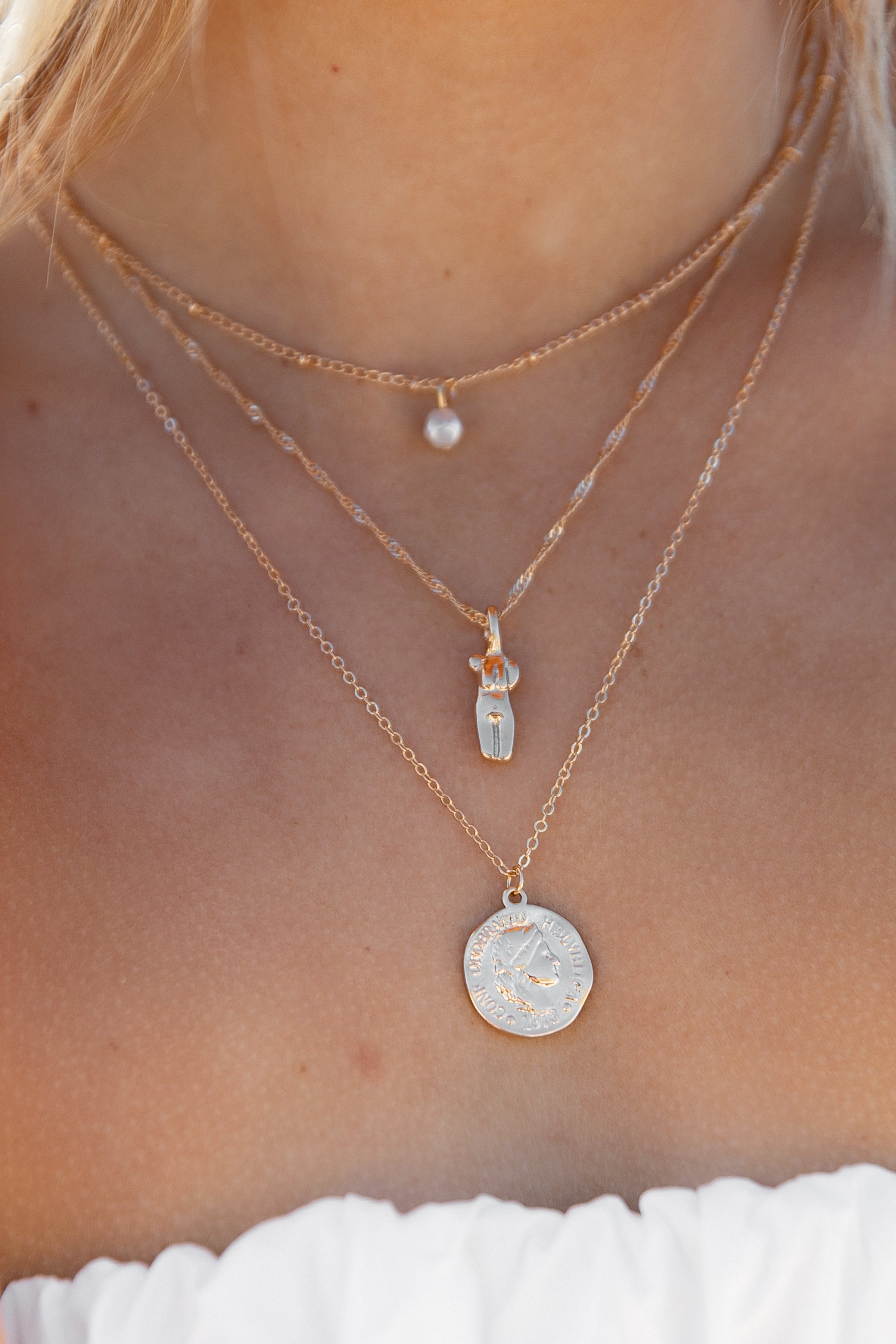 Petal and Pup USA ACCESSORIES Enchante 5 Layer Necklace Set - Gold One Size