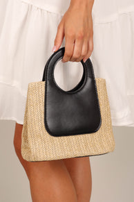 Petal and Pup USA ACCESSORIES Hannah Bag - Natural/Black One Size
