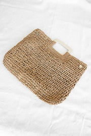 Petal and Pup USA ACCESSORIES Iris Woven Bag - Tan One Size