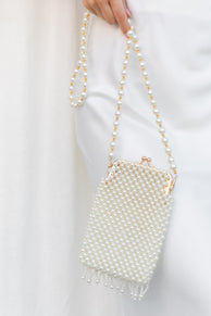 Petal and Pup USA ACCESSORIES Manon Small Beaded Bag - Pearl One Size