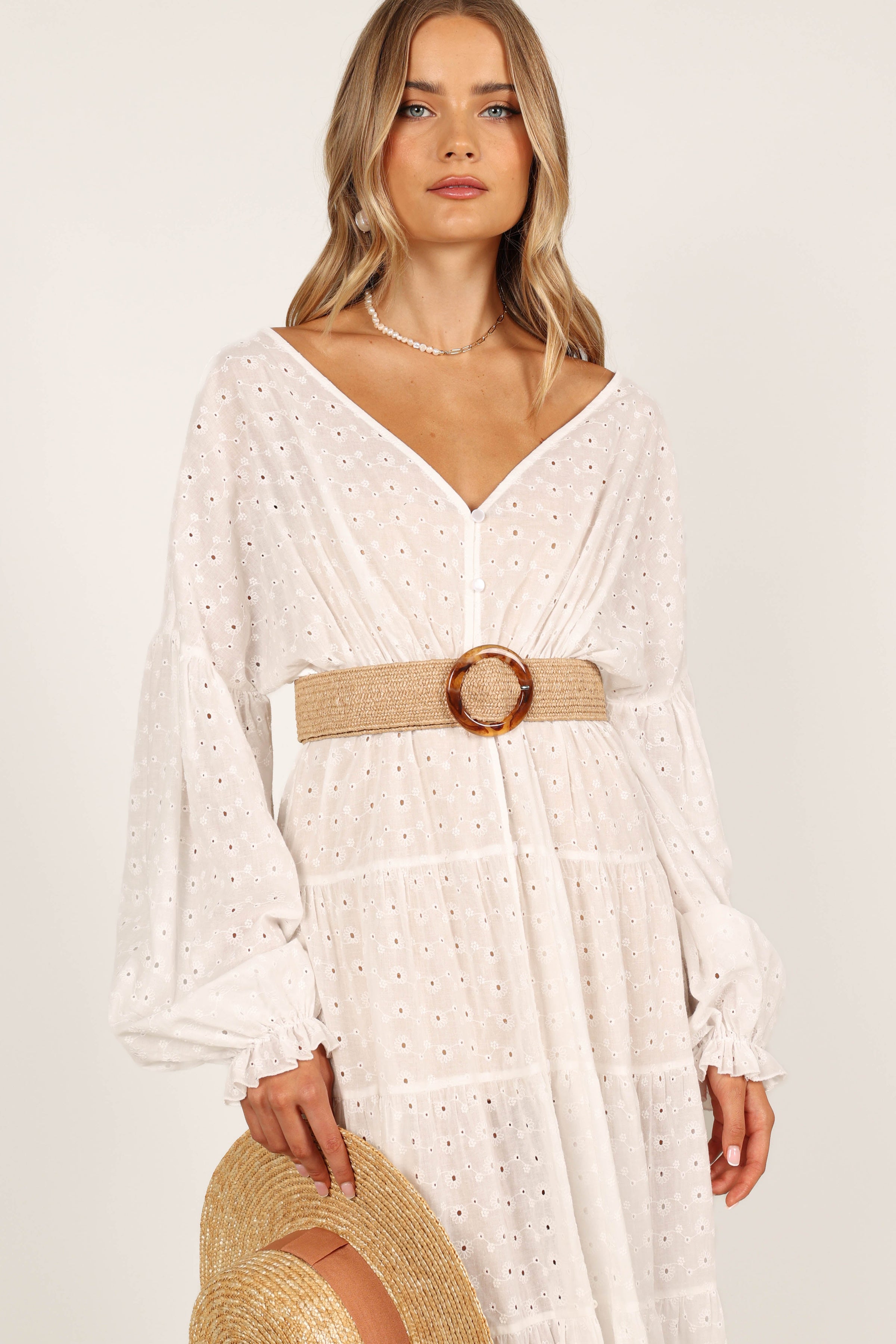 Petal and Pup USA ACCESSORIES Mary Woven Waist Belt - Natural One Size