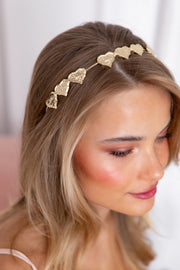 Petal and Pup USA ACCESSORIES Mi Amore Headband - Gold One Size