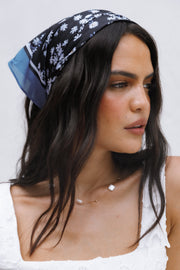 Petal and Pup USA ACCESSORIES Vanessa Hair Scarf - Dark Floral One Size