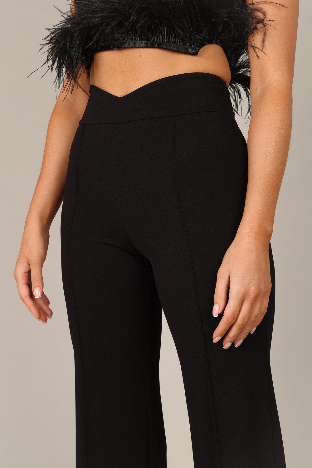Petal and Pup USA BOTTOMS Archie High Waisted Tailored Pants - Black