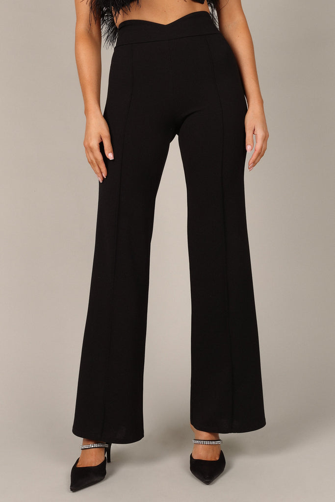 Burland Pant - Black  Black dress pants outfits, Flare dress