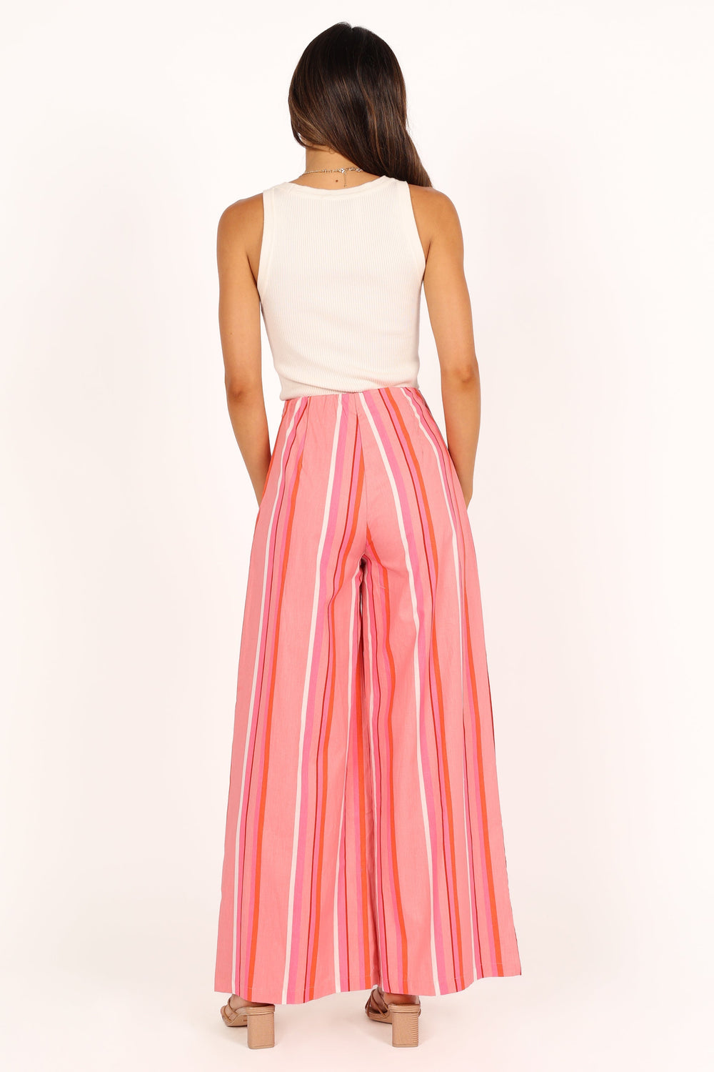 Petal and Pup USA BOTTOMS Camie Wide Leg Pant - Pink Stripe