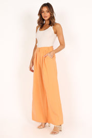 ORANGE WIDE LEG PANTS - The Style Editrix