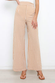 Gimmie Pants - Tan Gingham - Petal & Pup USA