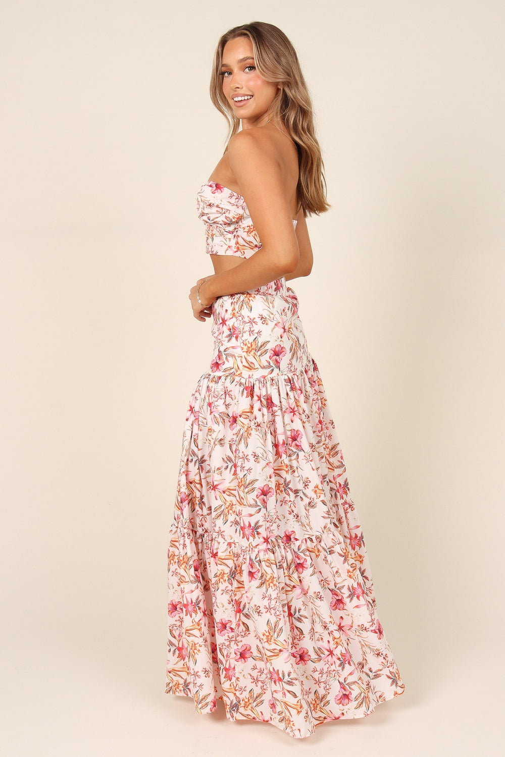 Petal and Pup USA BOTTOMS Hydra Maxi Skirt - White Floral