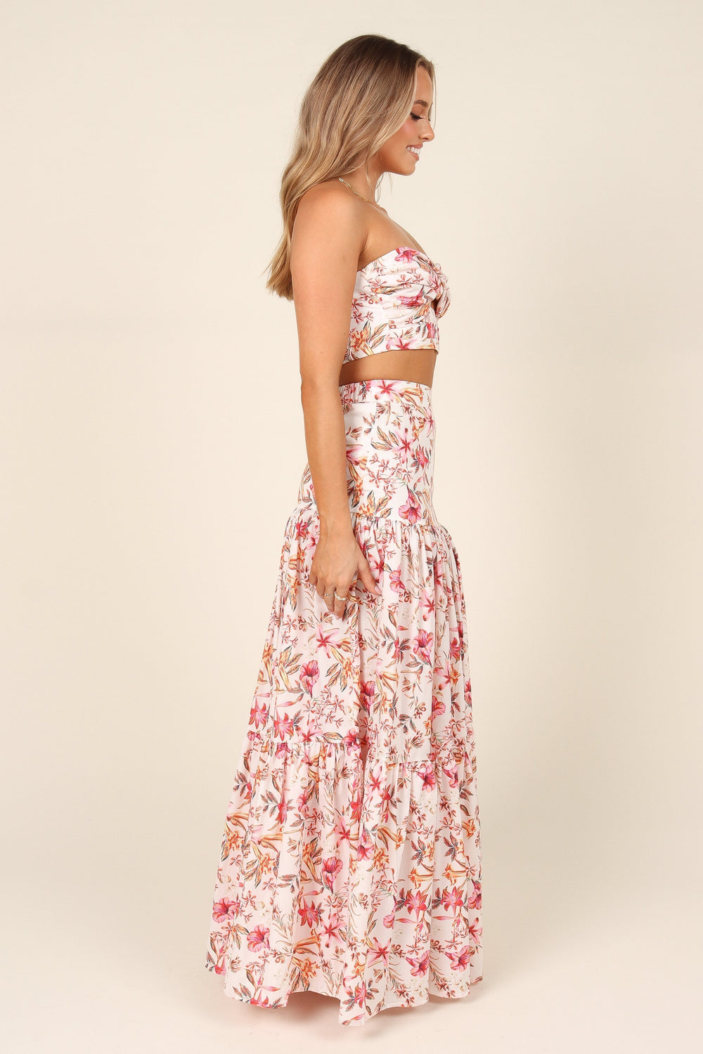 Petal and Pup USA BOTTOMS Hydra Maxi Skirt - White Floral