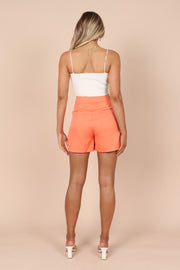 Petal and Pup USA BOTTOMS Kali Tailored Shorts - Orange