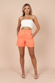 Petal and Pup USA BOTTOMS @Kali Tailored Shorts - Orange