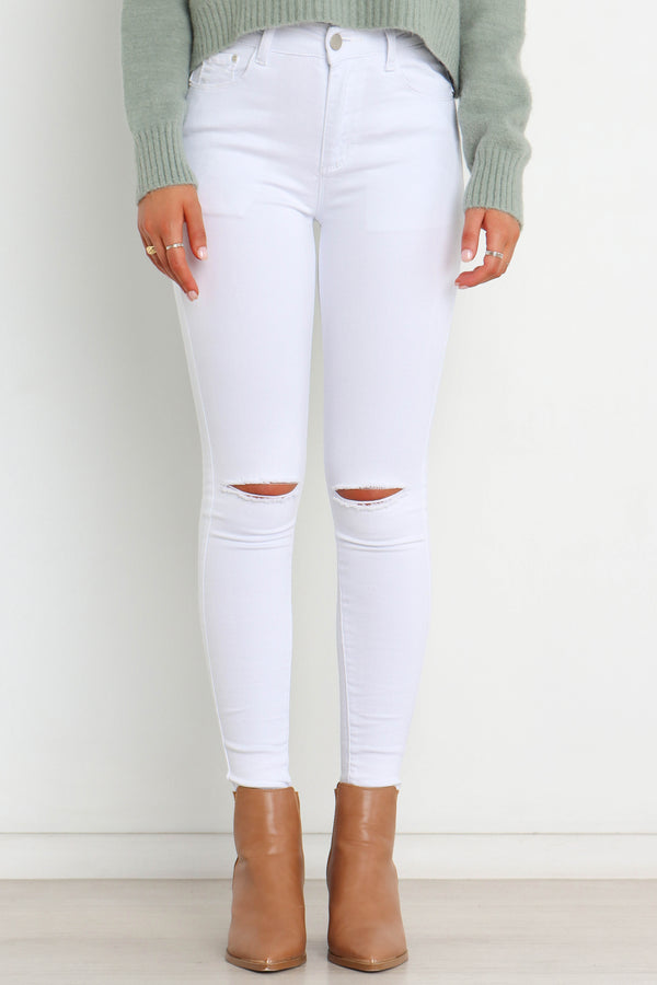 BOTTOMS @Lottie Jeans - White Wash