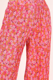 Petal and Pup USA BOTTOMS Lulu Plisse Pants - Hot Pink