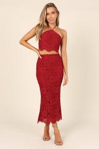 Petal and Pup USA BOTTOMS Maybelle Skirt - Wine