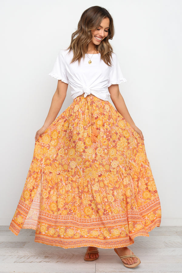 Petal and Pup USA BOTTOMS Nyasa Skirt - Orange