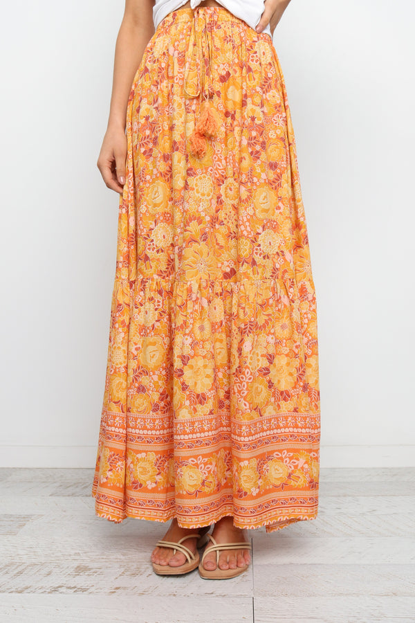 Petal and Pup USA BOTTOMS Nyasa Skirt - Orange