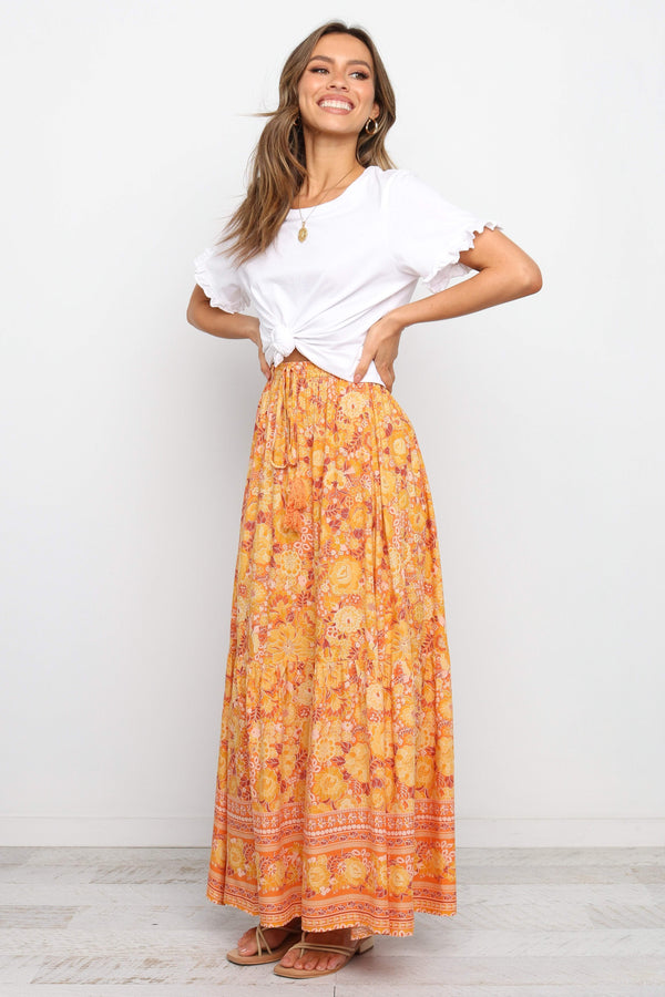 Petal and Pup USA BOTTOMS Nyasa Skirt - Orange