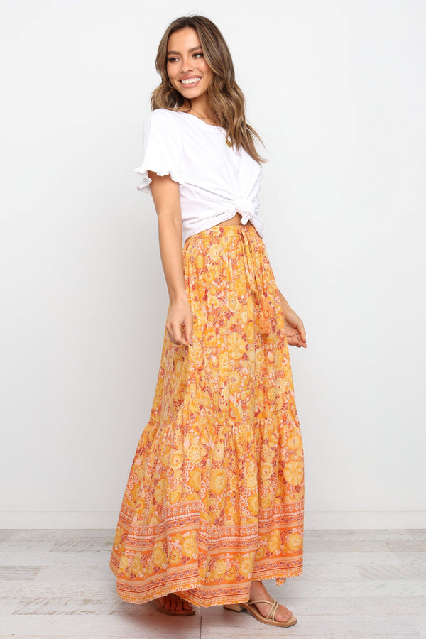 Petal and Pup USA BOTTOMS Nyasa Skirt - Orange